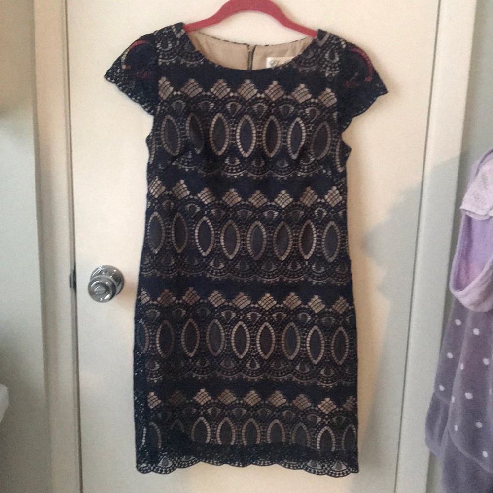 Lace shift dress